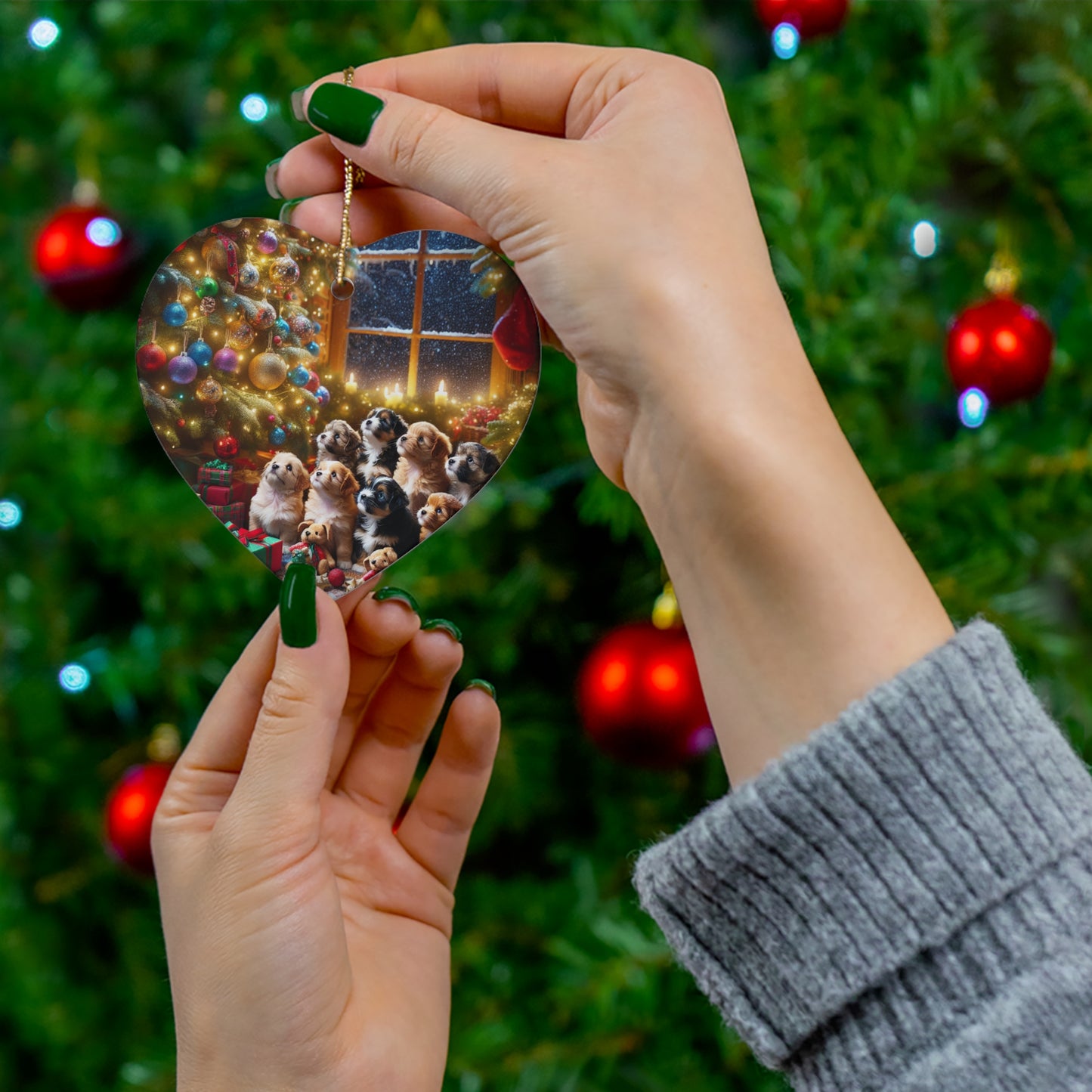 Ceramic Ornament, 4 Shapes