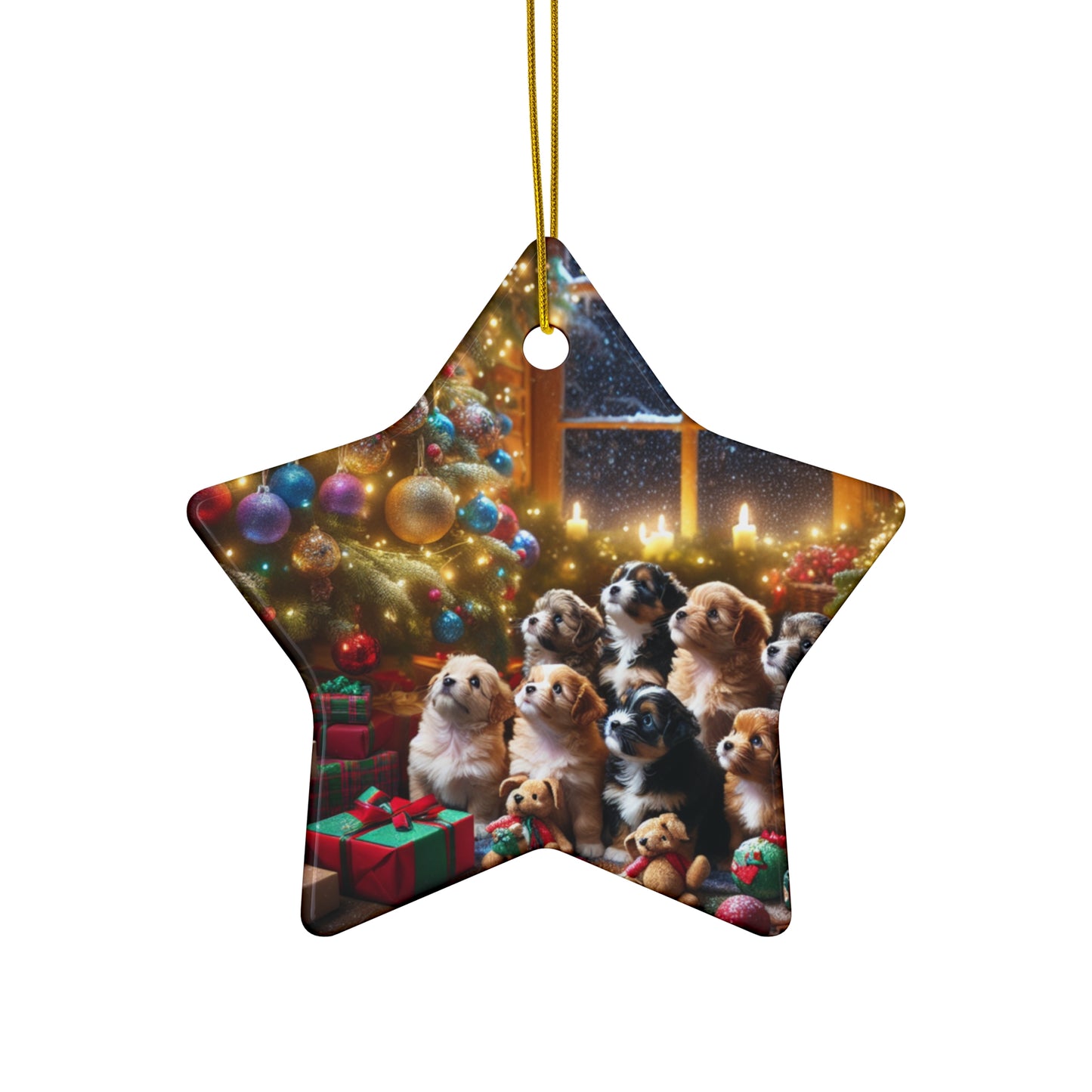 Ceramic Ornament, 4 Shapes